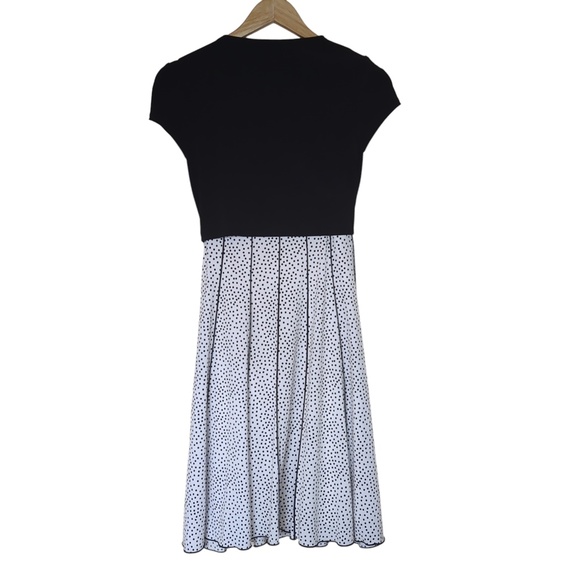 Joseph Ribkoff Black & White Polka Dot Fit & Flare Midi Dress Shrug Bolero - Picture 8 of 15